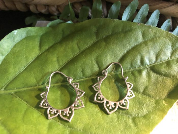 Lotus Hoop Earrings