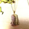 Amethyst Raw Cut Gold Plated Pendant necklace - Image 4
