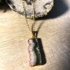 Amethyst Raw Cut Gold Plated Pendant necklace - Image 3
