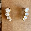 Ear Climber - Gold Moonstone